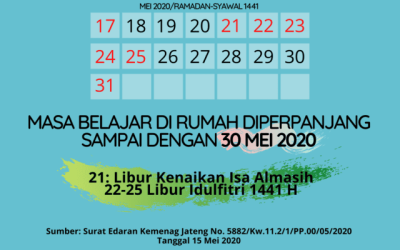 Belajar di Rumah sampai 30 Mei 2020